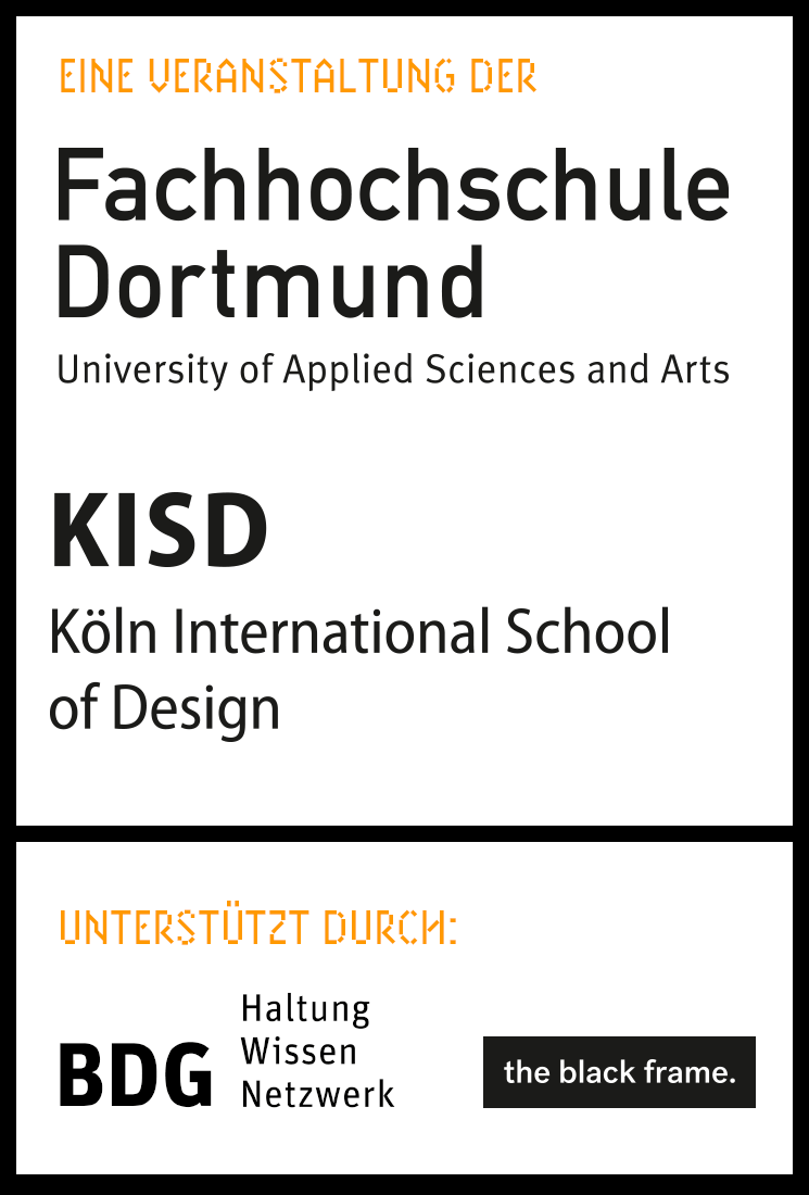 33pt ist eine Veranstaltung der FH Dortmund un der KISD – mit freundlicher Unterstützung von bdg und the black frame.